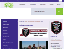 Tablet Screenshot of carrboropolice.org